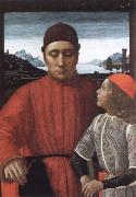 Domenico Ghirlandaio francesco sassetti and his son teodoro oil painting on canvas